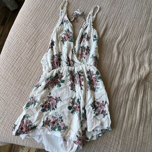 Short floral romper